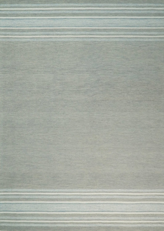 5x8 and 8x10 Hand Made Woolen Modern Stripes Ivory and Grey Area Rug | NAU003 - Tampa Home & Garden Store
