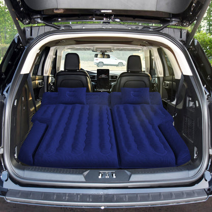 Umbrauto SUV Air Mattress 1.0 Navy blue inflatable bed in SUV rear cargo area on Tampa Home & Garden Store