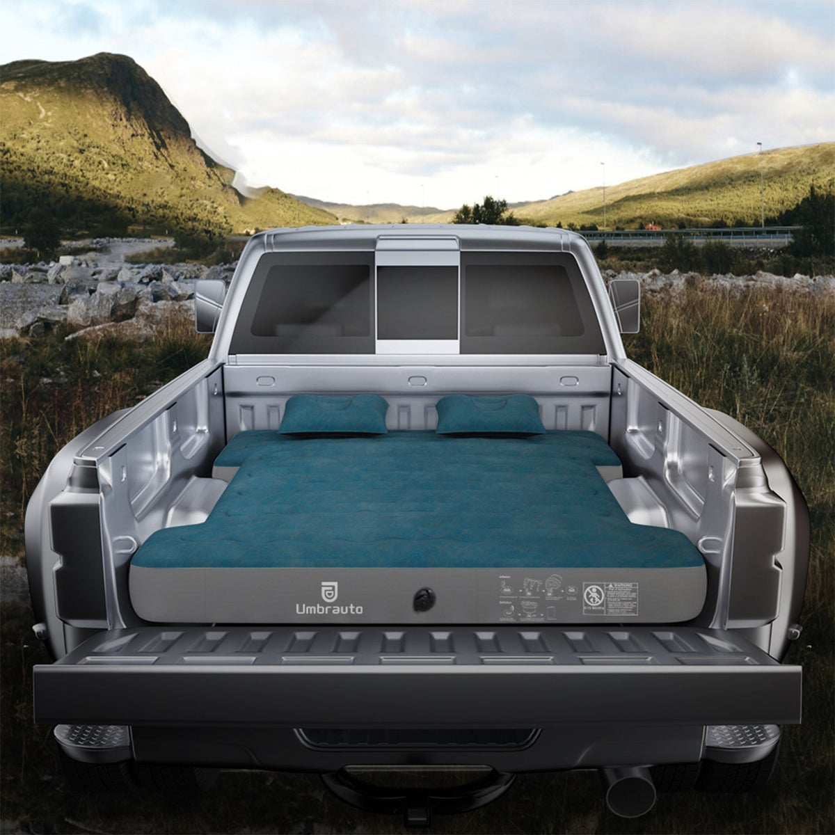 Umbrauto teal truck bed air mattress, 5.5-5.8 ft, fits pickup bed on Tampa Home & Garden Store