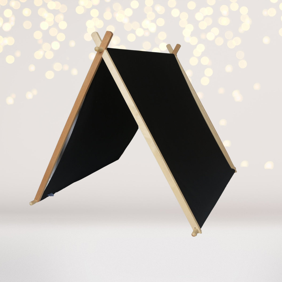 Cover for A-Frame Sleepover Tent, black fabric on wood frame by Chicky Chicky Bling Bling on Tampa Home & Garden Store