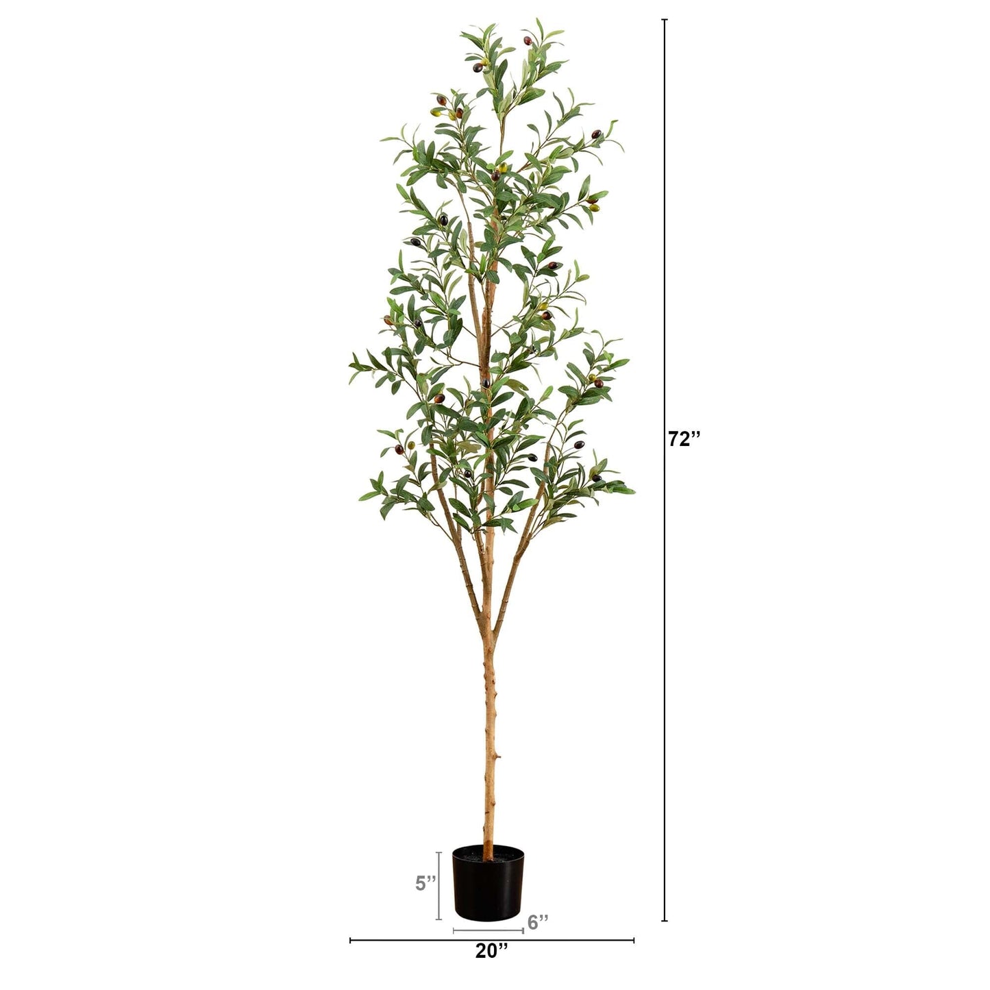 6’ Artificial Olive Tree with Natural Trunk - Tampa Home & Garden Store