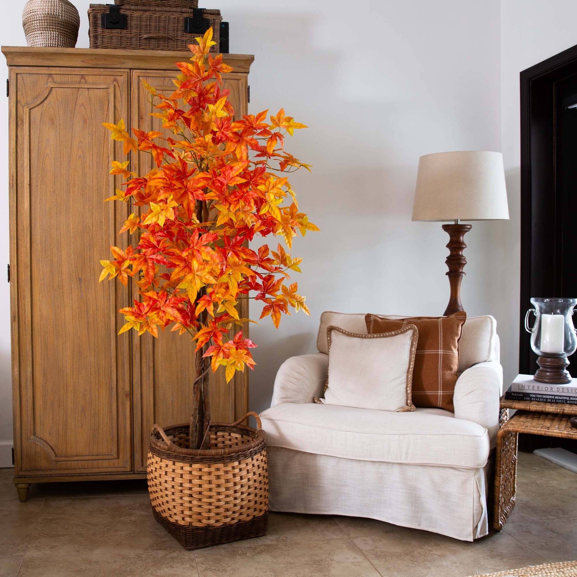 6’ Autumn Deluxe Maple Artificial Fall Tree - Tampa Home & Garden Store