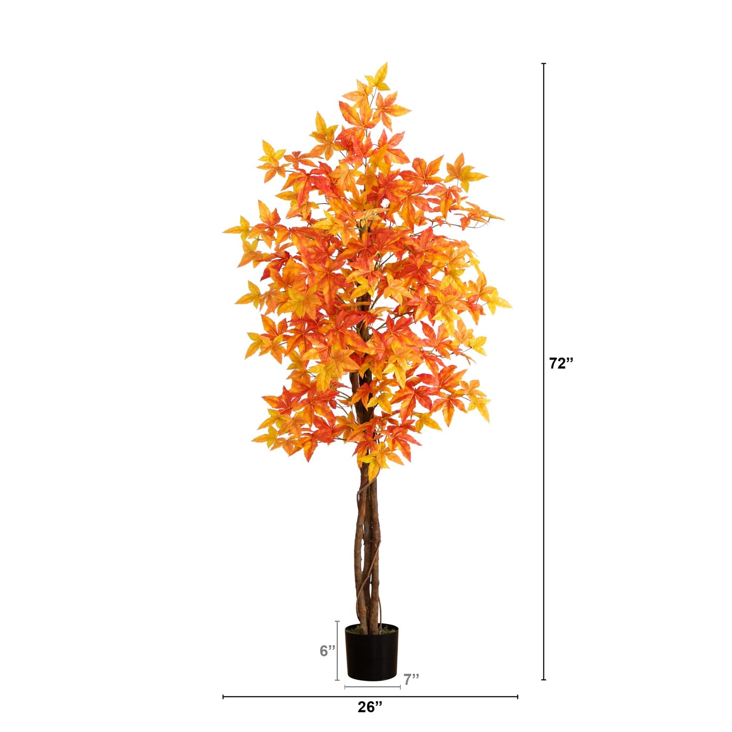 6’ Autumn Deluxe Maple Artificial Fall Tree - Tampa Home & Garden Store