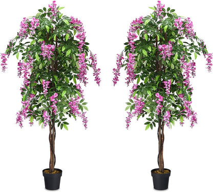 Árbol Artificial de Seda de Glicina de 1,8 m para Interiores y Exteriores - 1 pieza
