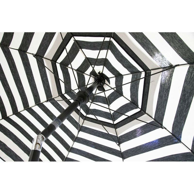 6 Foot Black White Stripe Drape Umbrella Manual Lift with Tilt - Tampa Home & Garden Store
