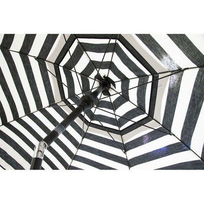 6 Foot Black White Stripe Drape Umbrella Manual Lift with Tilt - Tampa Home & Garden Store