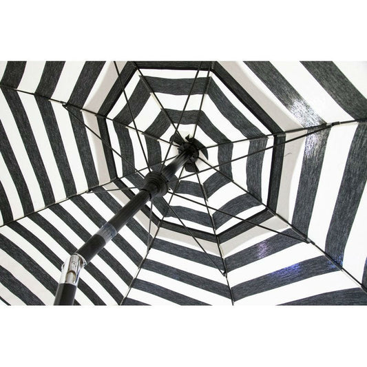 6 Foot Black White Stripe Drape Umbrella Manual Lift with Tilt - Tampa Home & Garden Store