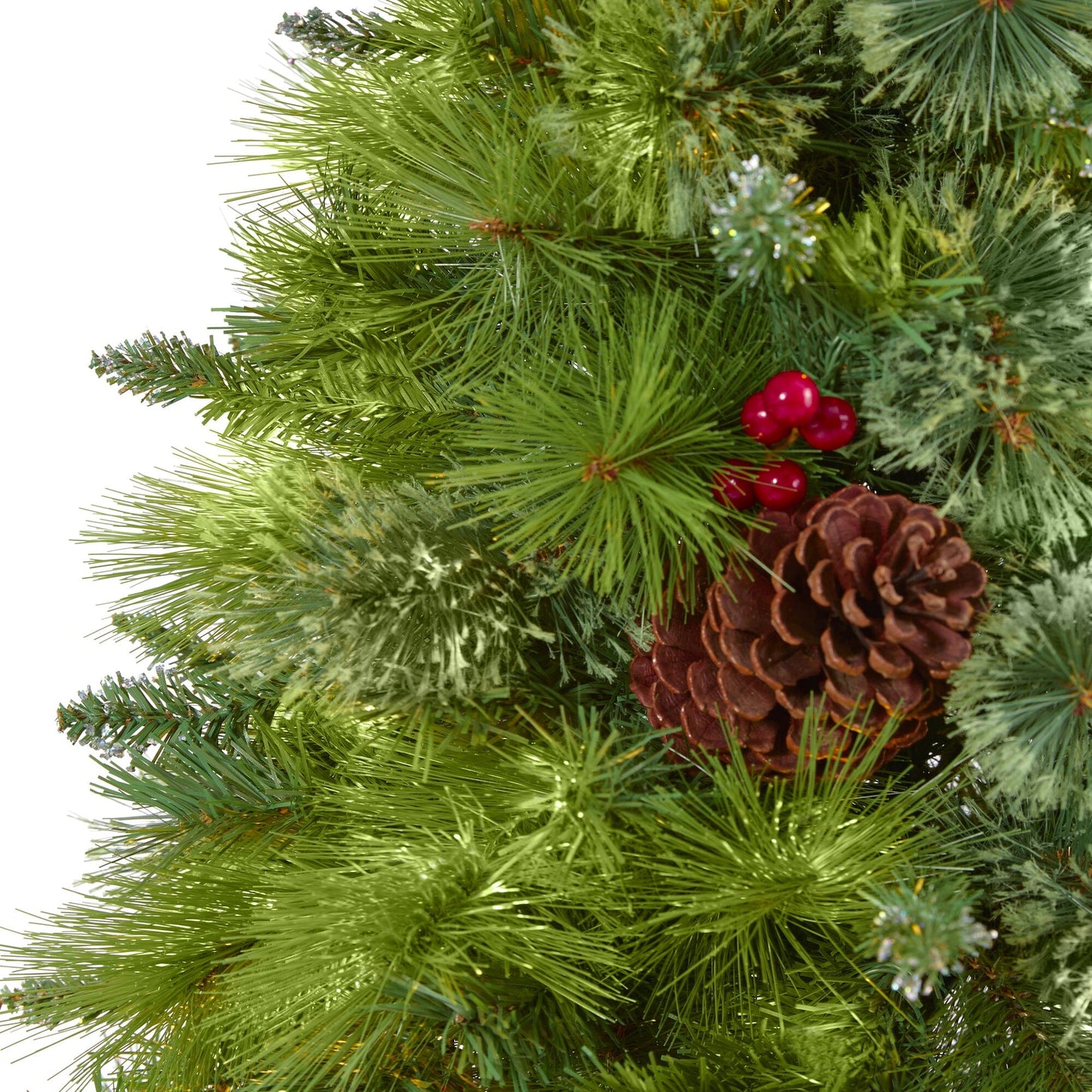 6’ Montana Mixed Pine Artificial Christmas Tree with Pine Cones, Berries and 814 Bendable Branches - Tampa Home & Garden Store