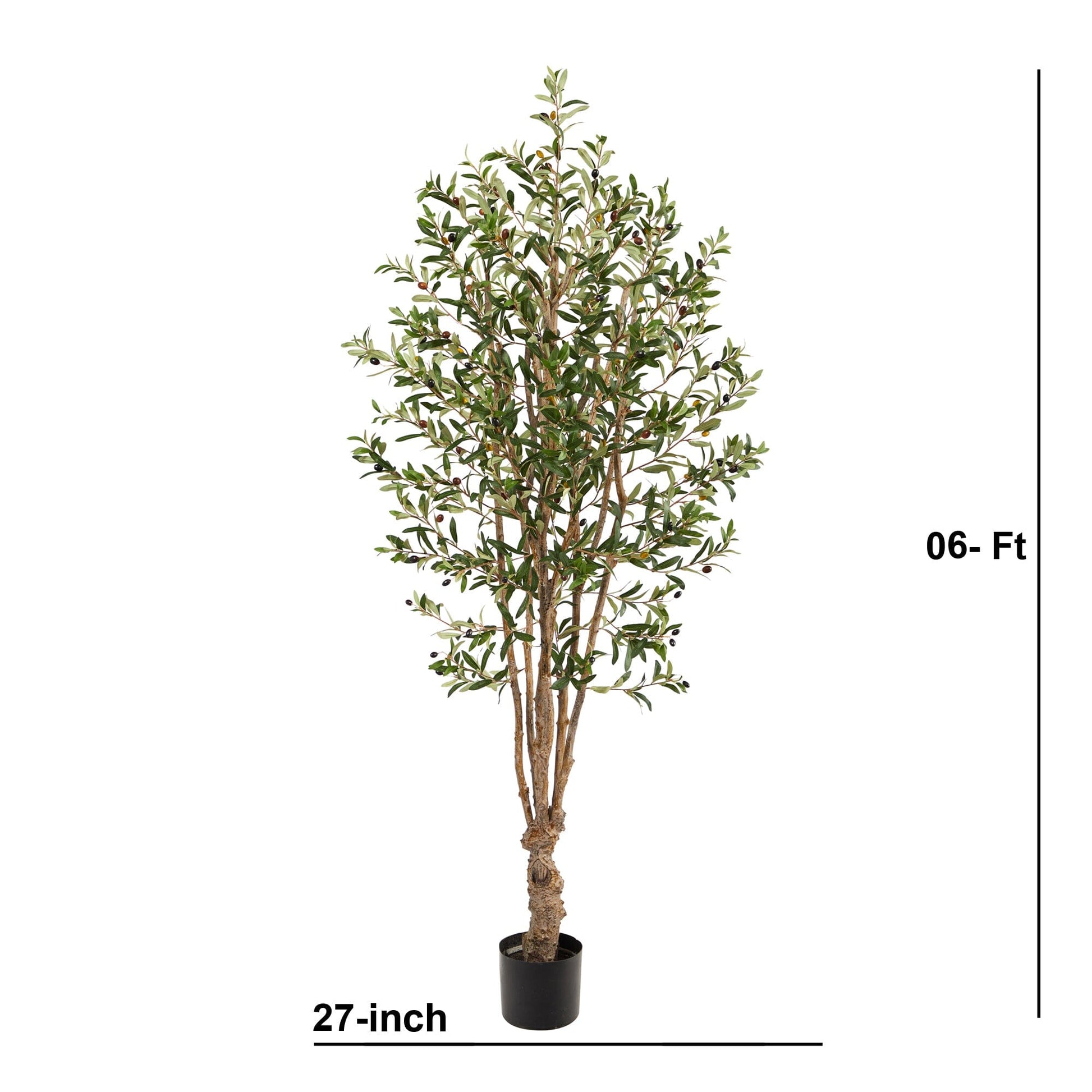 6’ Olive Artificial Tree with 1656 Leaves - Tampa Home & Garden Store