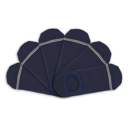 Heston Navy No Show Bamboo Comfort Socks 6 Pack