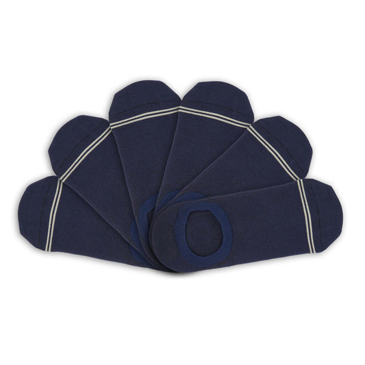 Heston Navy No Show Bamboo Comfort Socks 6 Pack