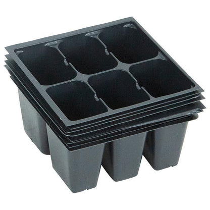 6-Pack Planting Containers for 1020 Tray - Standard (Sheet of 8) - Tampa Home & Garden Store