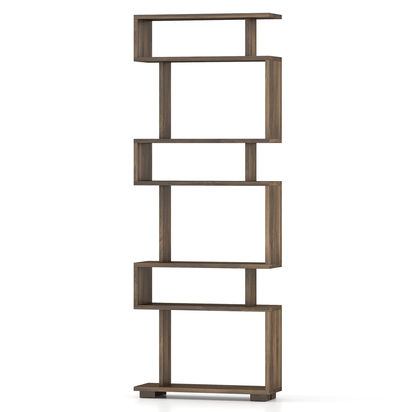 6-Tier Bookcase with Anti-Tipping Kit-White
