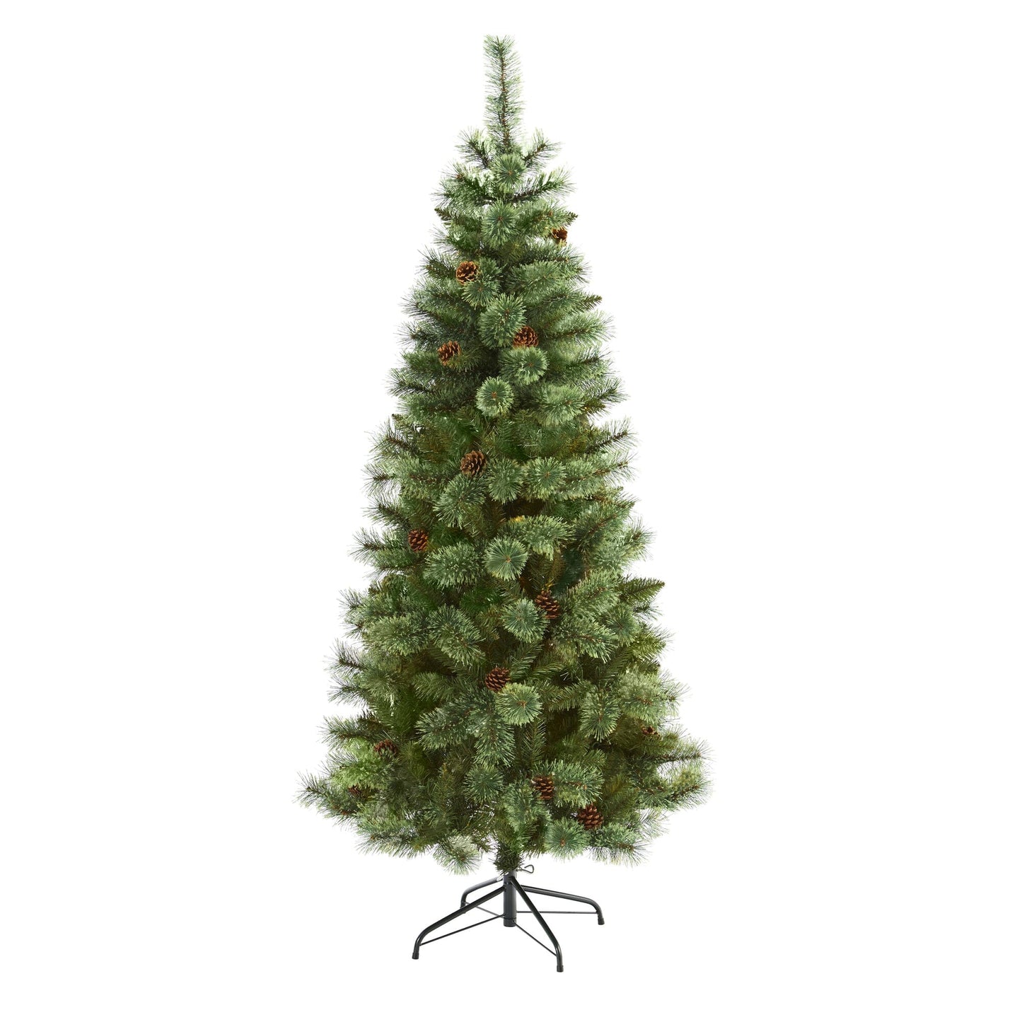 6’ White Mountain Pine Artificial Christmas Tree with 477 Bendable Branches - Tampa Home & Garden Store