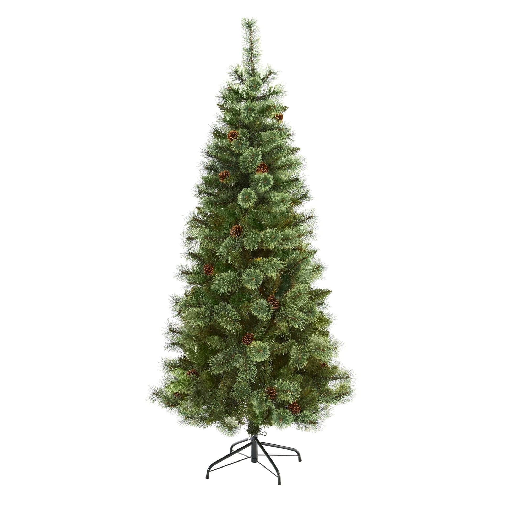 6’ White Mountain Pine Artificial Christmas Tree with 477 Bendable Branches - Tampa Home & Garden Store