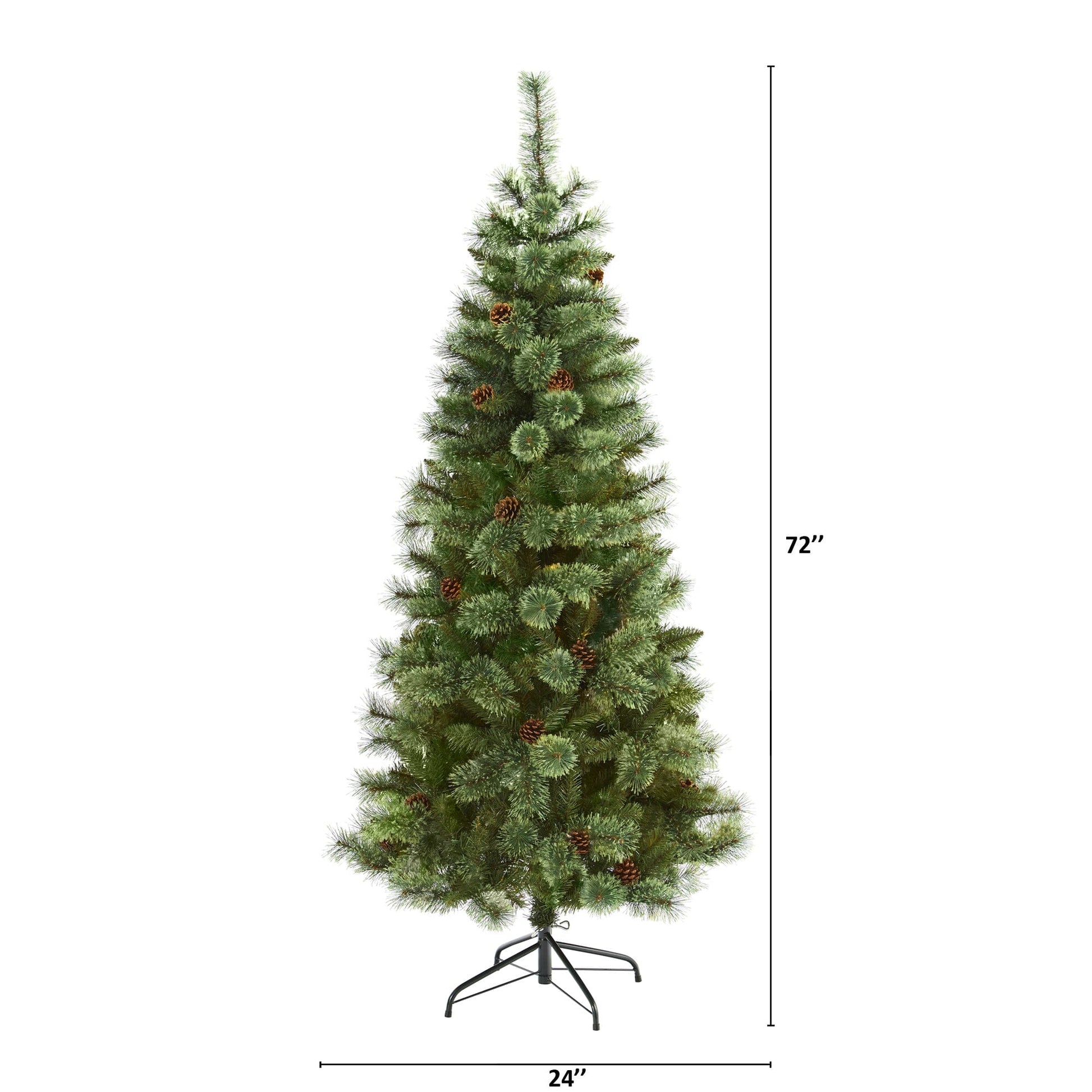 6’ White Mountain Pine Artificial Christmas Tree with 477 Bendable Branches - Tampa Home & Garden Store