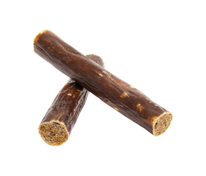 Friandises pour chiens à la goulotte farcie au bœuf 100% naturel – Morceaux à mâcher riches en protéines – 15 cm (25/boîte)