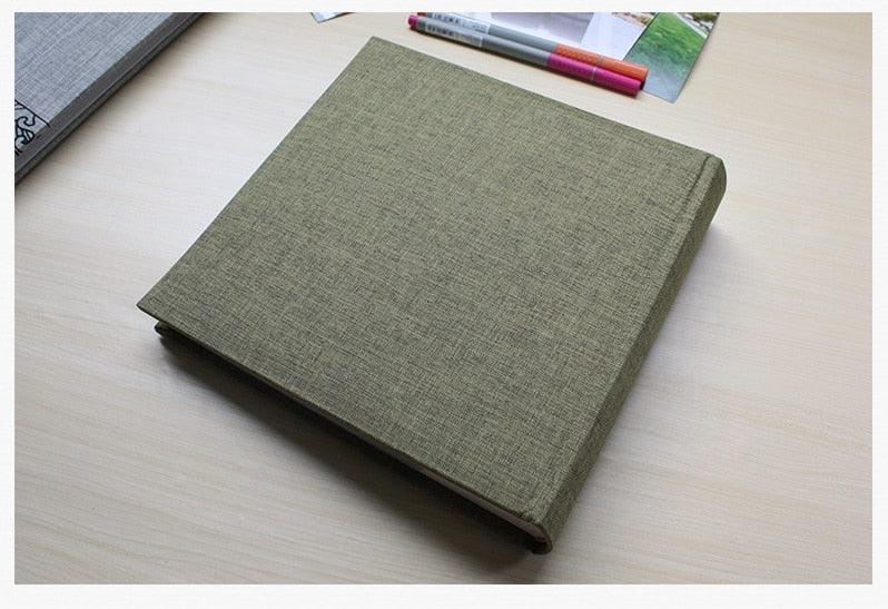 6-inch Intert photo album with gray fabric cover, 200 pages, Stevvex photo scrapbook on Tampa Home & Garden Store