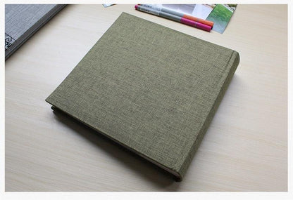 6-inch Intert photo album with gray fabric cover, 200 pages, Stevvex photo scrapbook on Tampa Home & Garden Store