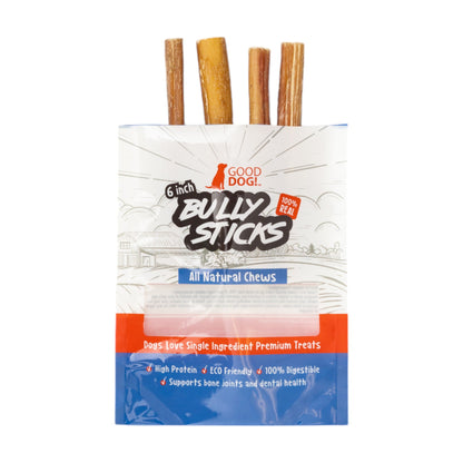 Golosinas naturales de carne de res para perros: ricas en nutrientes y proteínas, de 15 cm (paquete de 4)