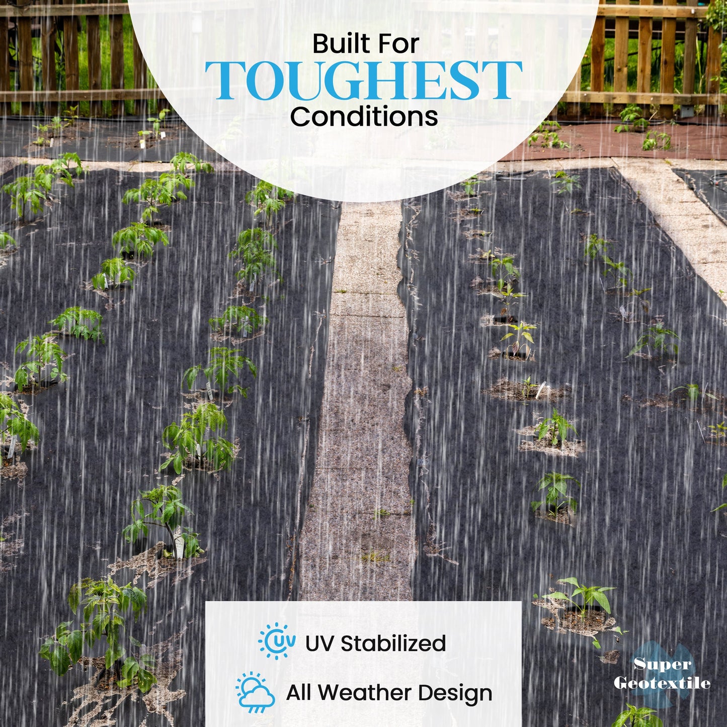 Tejido filtrante geotextil perforado con aguja, no tejido, de 6 oz (50 años de vida útil)