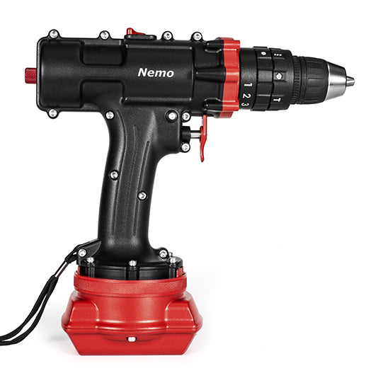 Hammer drill motor assembly kit for Nemo cordless drill, black with red accents on Tampa Home & Garden Store