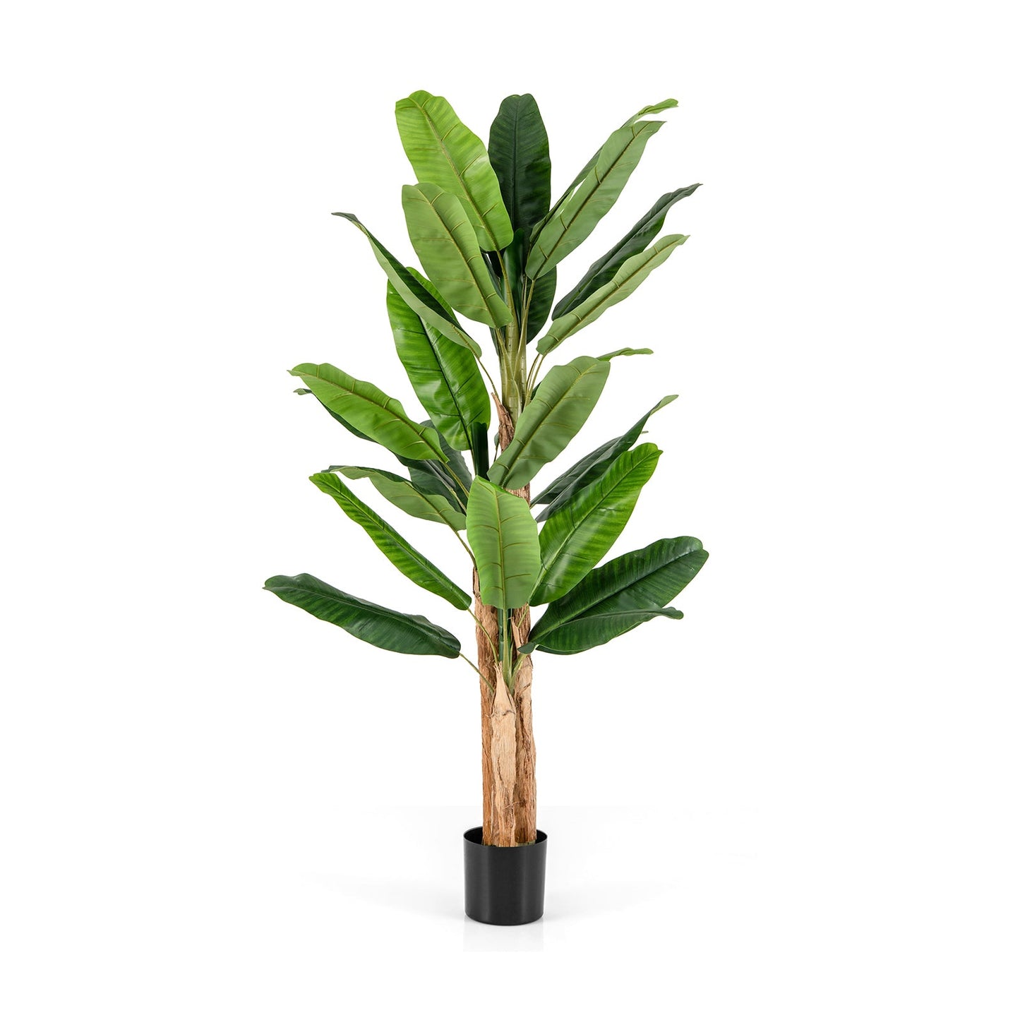 5.5/6.5 pies de alto Árbol de plátano artificial con 10/27 hojas grandes - 6.5 pies