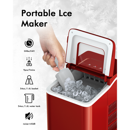 Máquina de hielo de 26 lb con pala
