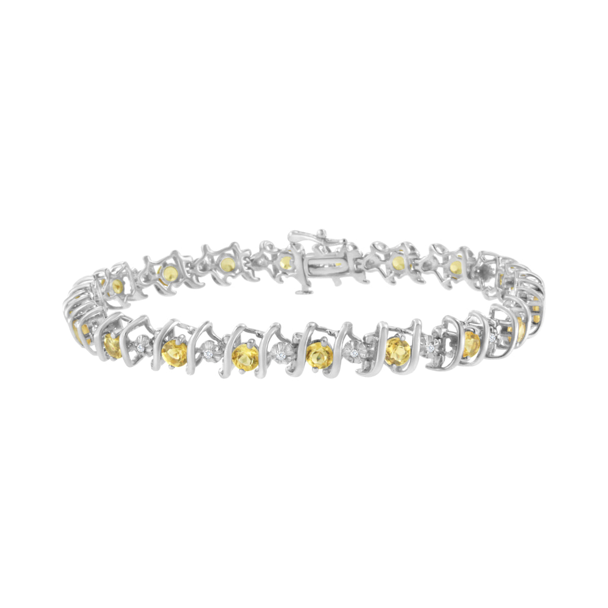 Sterling silver tennis bracelet with lab-grown blue sapphire and diamond accents Bids.com on Tampa Home & Garden Store