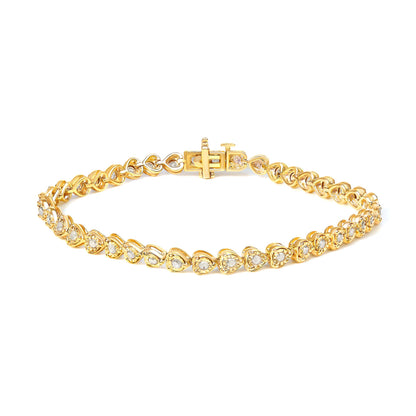 Miracle Set heart-link tennis bracelet 7in, 1.0cttw, I-J color, I2-I3 clarity, Bids.com on Tampa Home & Garden Store