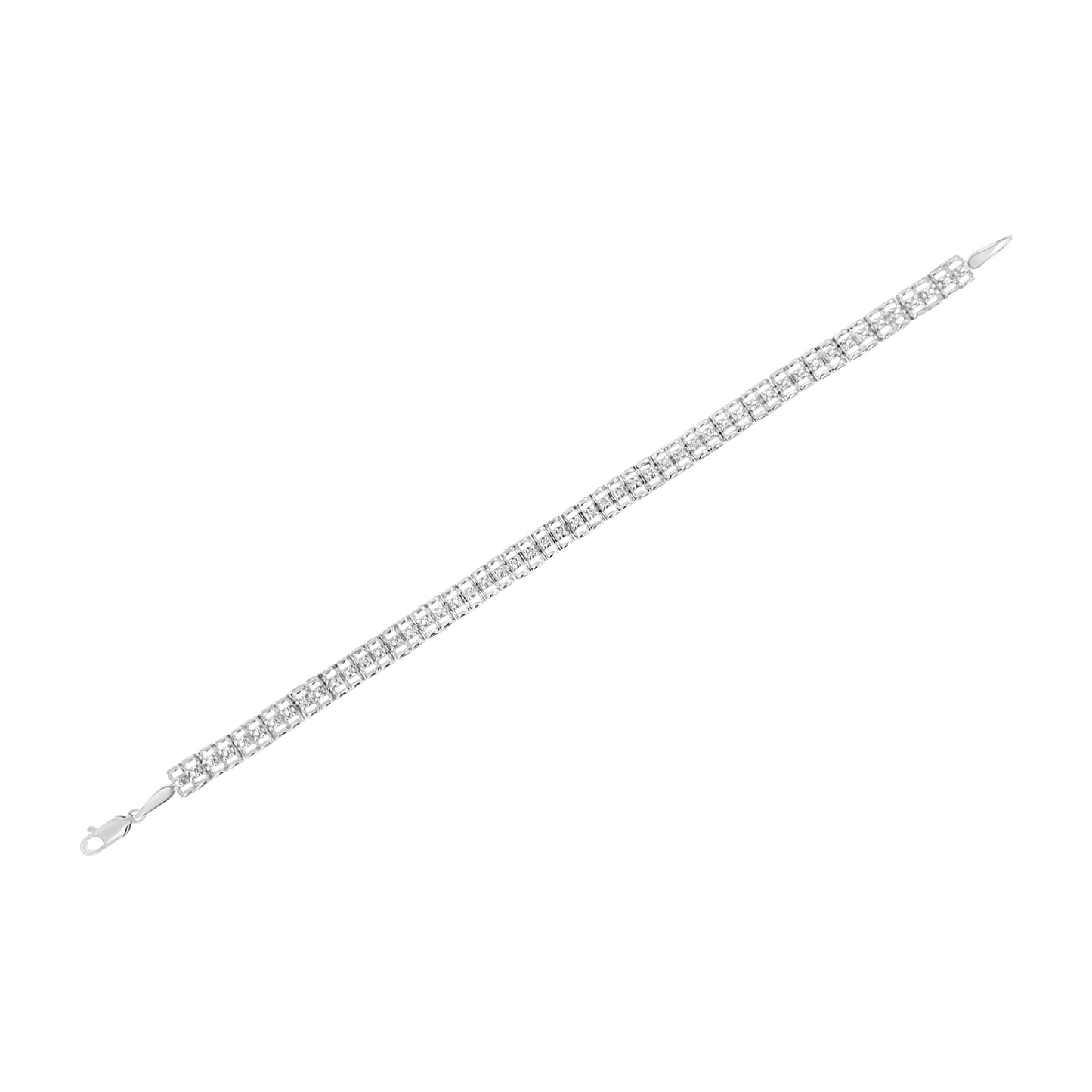 Diamond double-link Rolex tennis bracelet in .925 sterling silver with 1/10 cttw, 7in, I-J color on Tampa Home & Garden Store