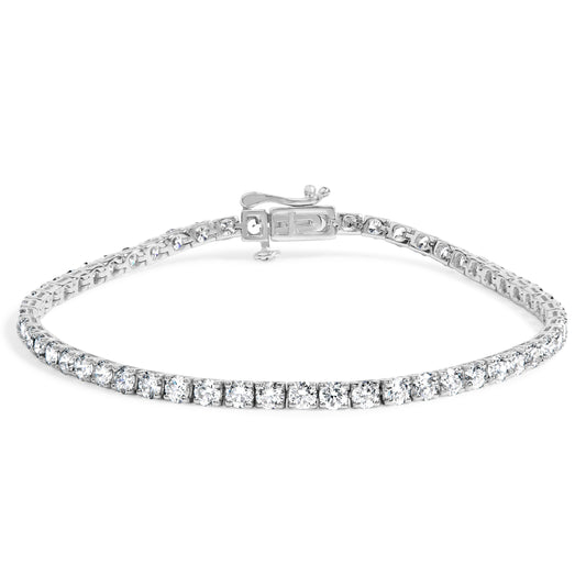 14K white gold lab-grown diamond tennis bracelet, 5 ct tw, F-G color VS1–VS2, 7.25 in on Tampa Home & Garden Store