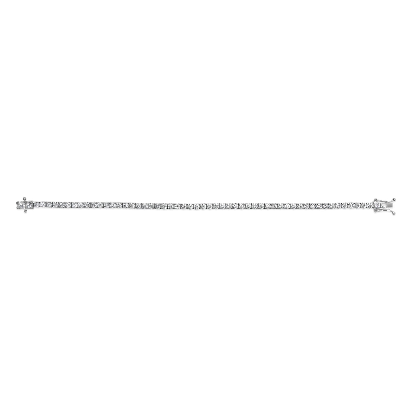 14K white gold lab-grown diamond tennis bracelet 5.0 cttw, VS1-VS2, 7.25in, by Bids.com on Tampa Home & Garden Store