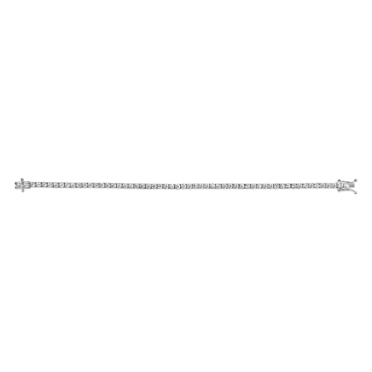 14K white gold lab-grown diamond tennis bracelet 5.0 cttw, VS1-VS2, 7.25in, by Bids.com on Tampa Home & Garden Store
