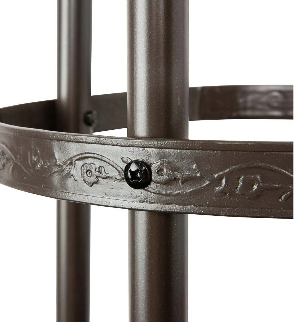 60-inch Bronze Finish Steel Outdoor Garden Trellis Obelisk - Tampa Home & Garden Store