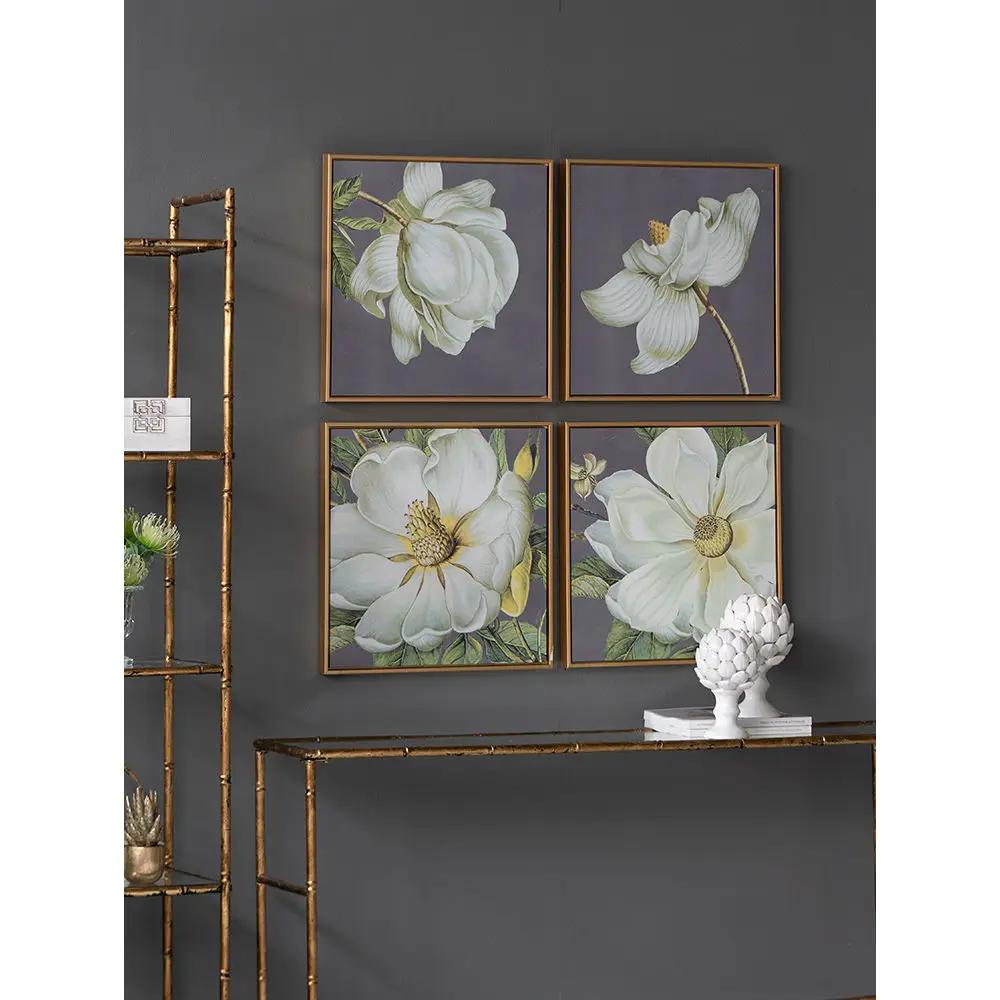 4-piece botanical wall art prints framed gold by Unique Piece Furniture on Tampa Home & Garden Store