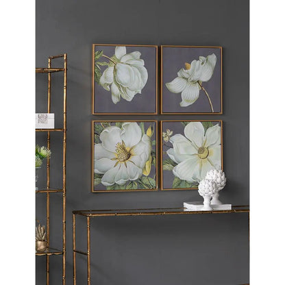 4-piece botanical wall art prints framed gold by Unique Piece Furniture on Tampa Home & Garden Store