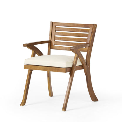 Hermosa Acacia 5 Piece Dining Set With Cushions