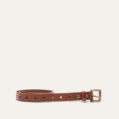 The Bridal Belt by Will Leather Goods with brass buckle in brown on Tampa Home & Garden Store