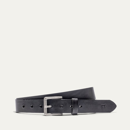 The Bridal Belt by Will Leather Goods black leather belt with silver buckle on Tampa Home & Garden Store