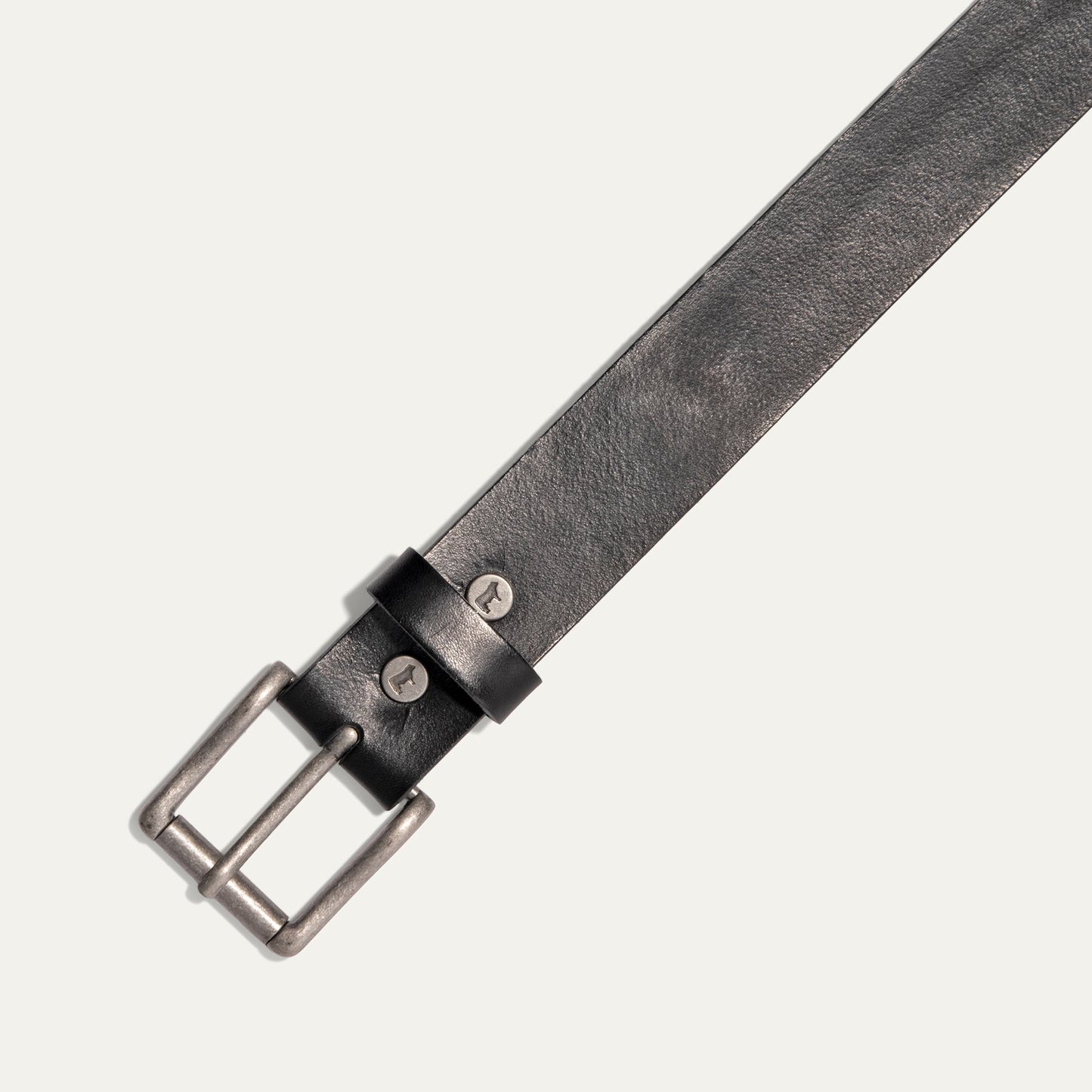 The Bridal Belt by Will Leather Goods in dark gray leather with silver buckle on Tampa Home & Garden Store