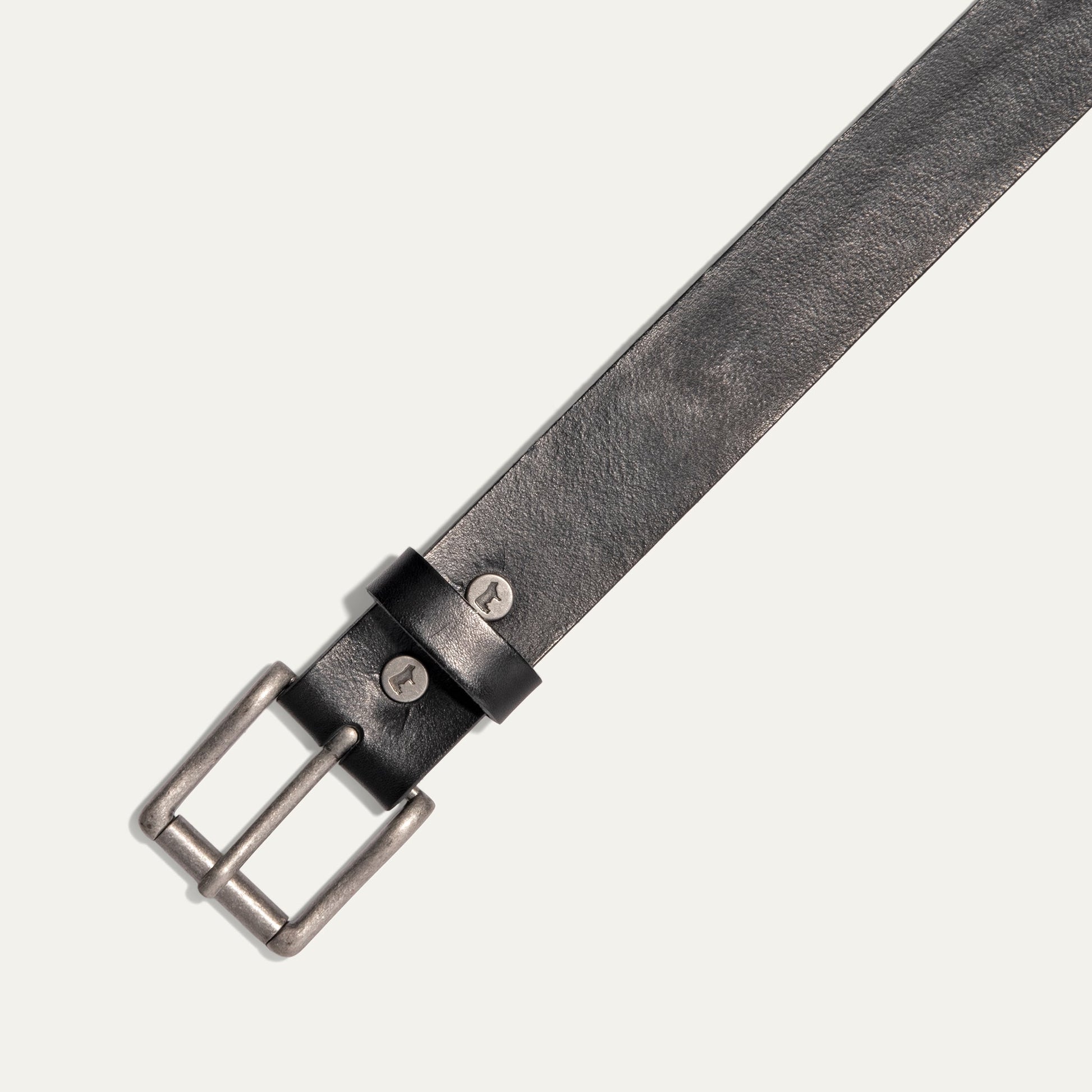 The Bridal Belt by Will Leather Goods in dark gray leather with silver buckle on Tampa Home & Garden Store