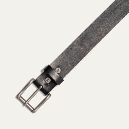 The Bridal Belt by Will Leather Goods in dark gray leather with silver buckle on Tampa Home & Garden Store