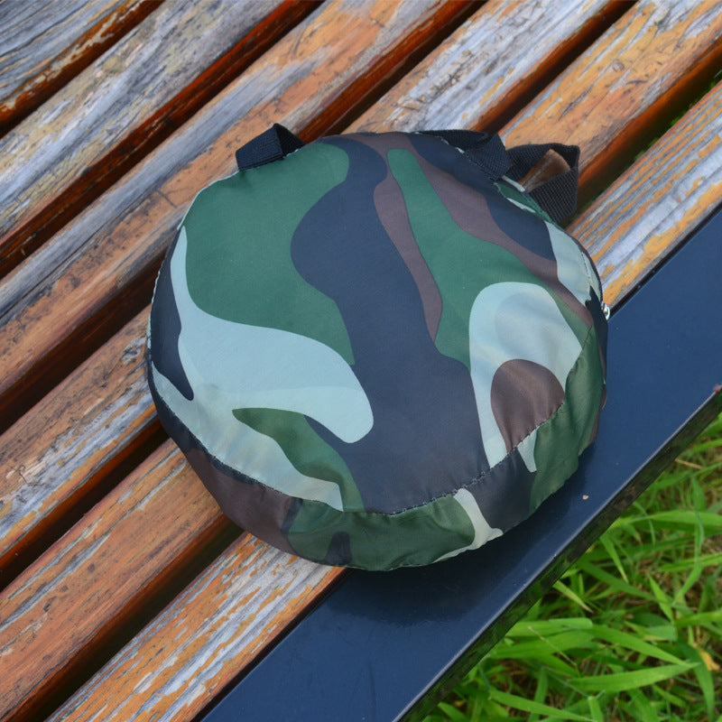 Cat tent round camouflage with carry handles, camo fabric camping shelter on Tampa Home & Garden Store