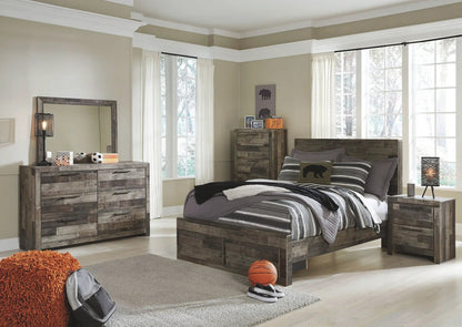 Derekson Youth Panel Bedroom Set Rustic Finish
