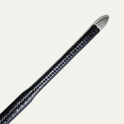 Western Lace Belt by Will Leather Goods, black braided leather with ornate silver tip on Tampa Home & Garden Store