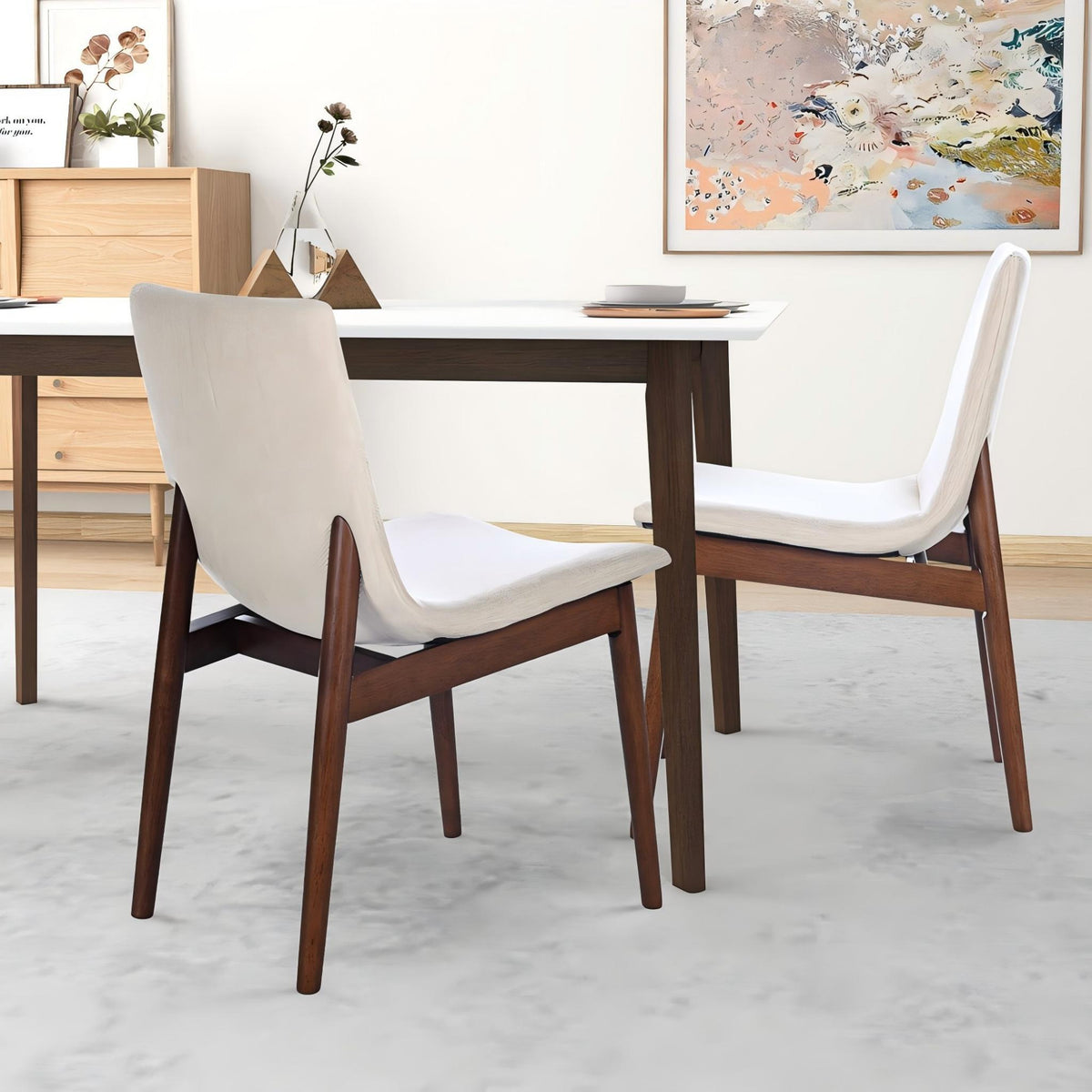 Beige dining chairs set of 2 with solid wood construction, HouseOfZazla kids chair set on Tampa Home & Garden Store