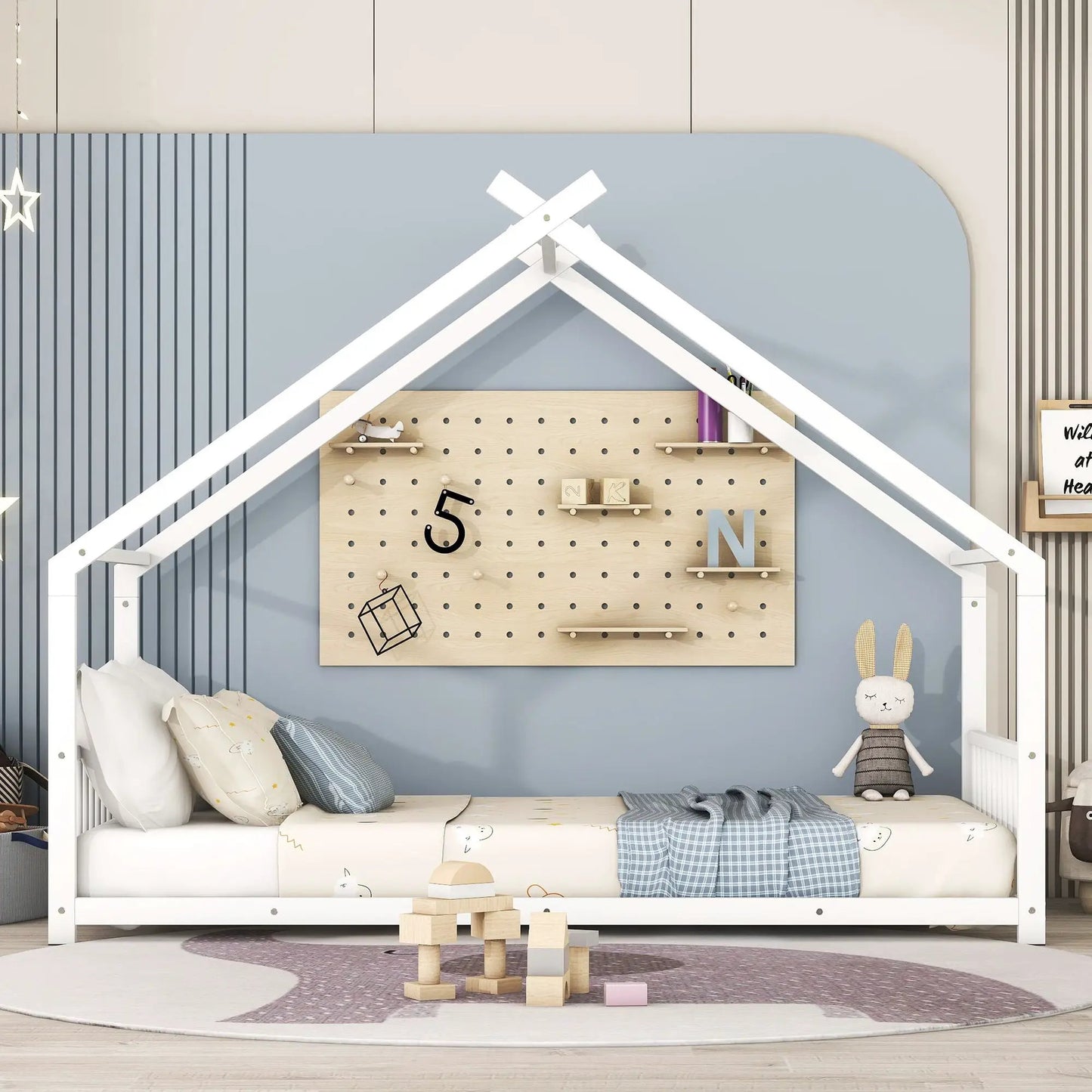 Metal House Bed white canopy bed by Unique Piece Furniture with house-frame design on Tampa Home & Garden Store