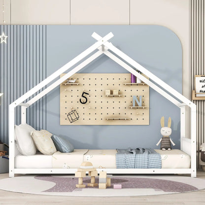 Metal House Bed white canopy bed by Unique Piece Furniture with house-frame design on Tampa Home & Garden Store