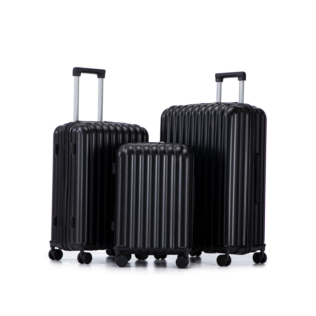 3-piece black spinner luggage set by HouseOfZazla with hard-shell cases on Tampa Home & Garden Store